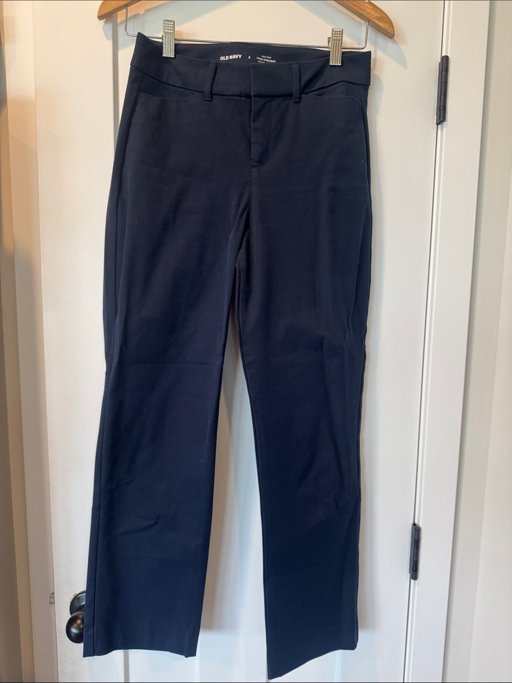 Old Navy women’s Dark Navy Straight-Leg Dress Pants